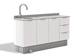 3D model of an A-dec Inspire 593 lower side console